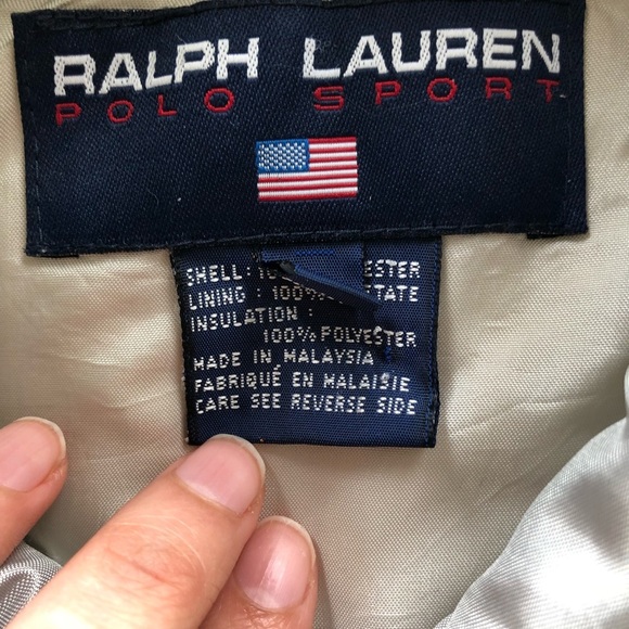 Ralph Lauren Polo Sport Silver Quilted Collared Jacket - Picture 9 of 10